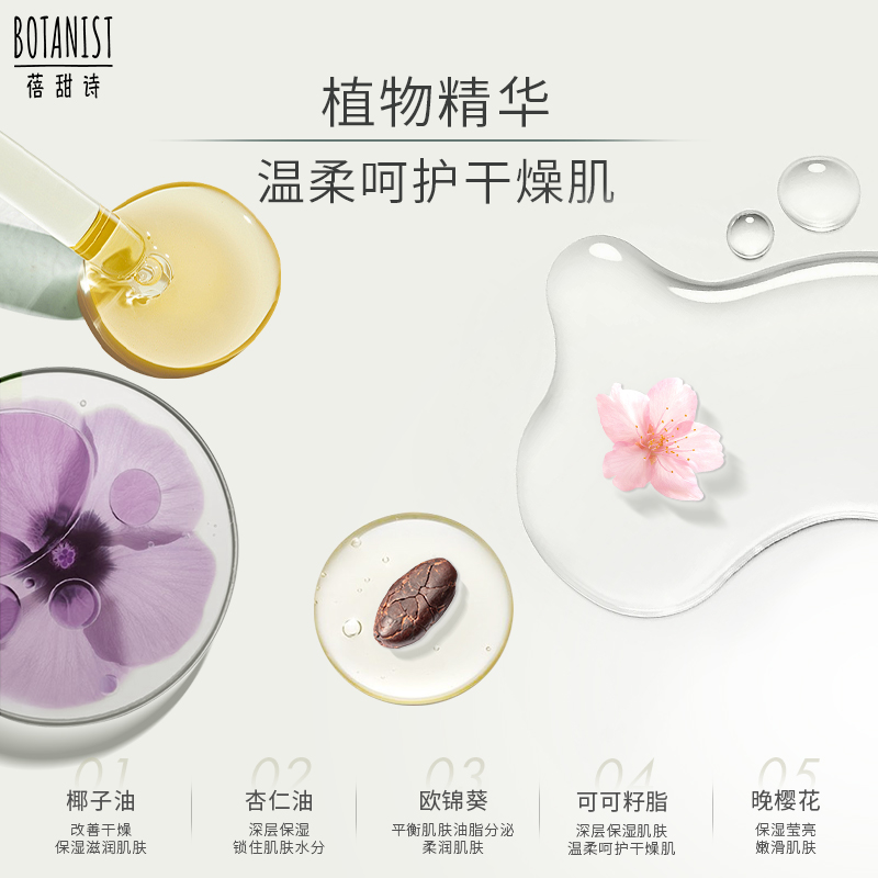 BOTANIST蓓甜诗植物学家清洁保湿滋润沐浴露不假滑沐浴乳女男学生