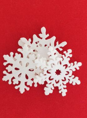 圣诞节毛毡挂件白色雪花礼物圣