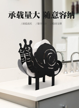 卡通铁艺动物纸巾架置物架卫生卷