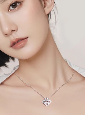 高银版项链女EGEM意境S925纯银
