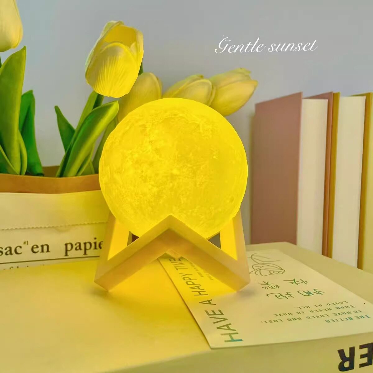 月球灯氛围浪漫小夜灯卧室网红摆件七夕节情人节氛围灯表白灯生日礼物月球灯月亮灯约会亮灯梦幻夜灯