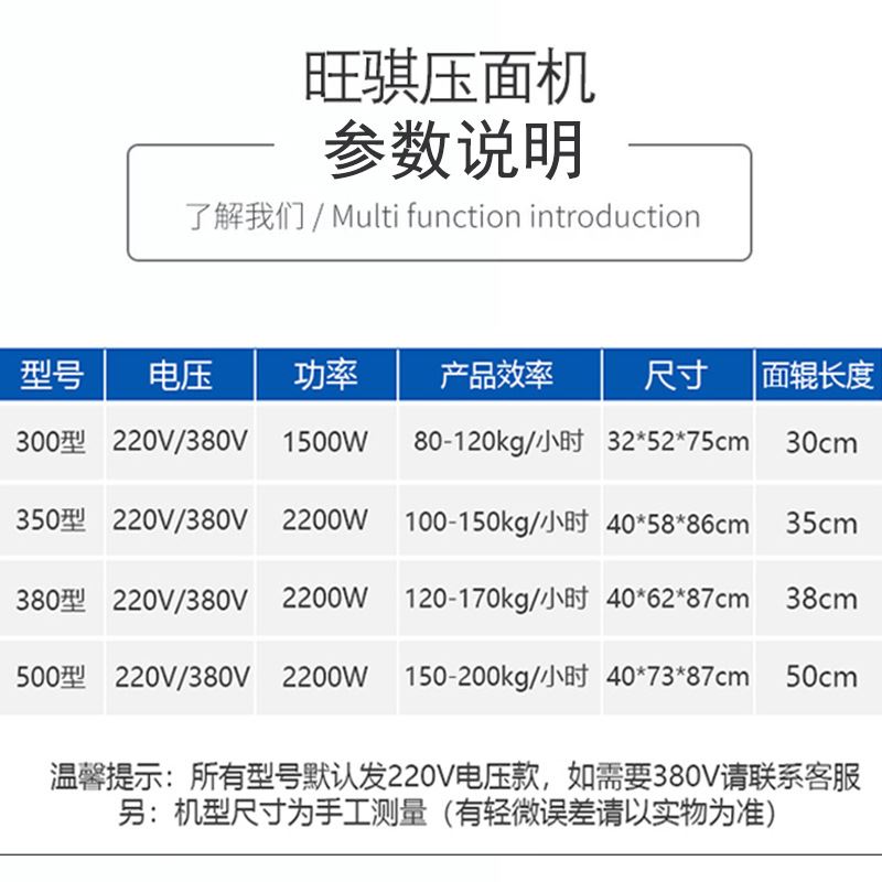 电动压面机商用擀面机饺子皮加厚不锈钢揉面机经销出厂价 - 图2