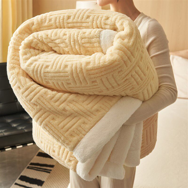 精选双层加厚加绒毛毯沙发盖毯办公室午睡毯午休毯子珊瑚绒被子床,淘宝优惠券,粉丝福利购,淘宝优惠卷
