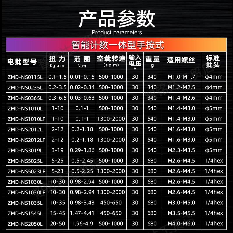 智铭达智能计数电批全自动无刷防漏锁电动螺丝批带信号电动螺丝刀 - 图2