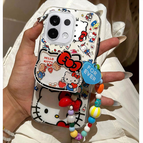 适用OPPOK12S新款手机壳K12x可爱创意K11满屏KT猫K10x硅胶保护套OPPOK9s全包防摔外壳K9x支架加挂绳 - 图3