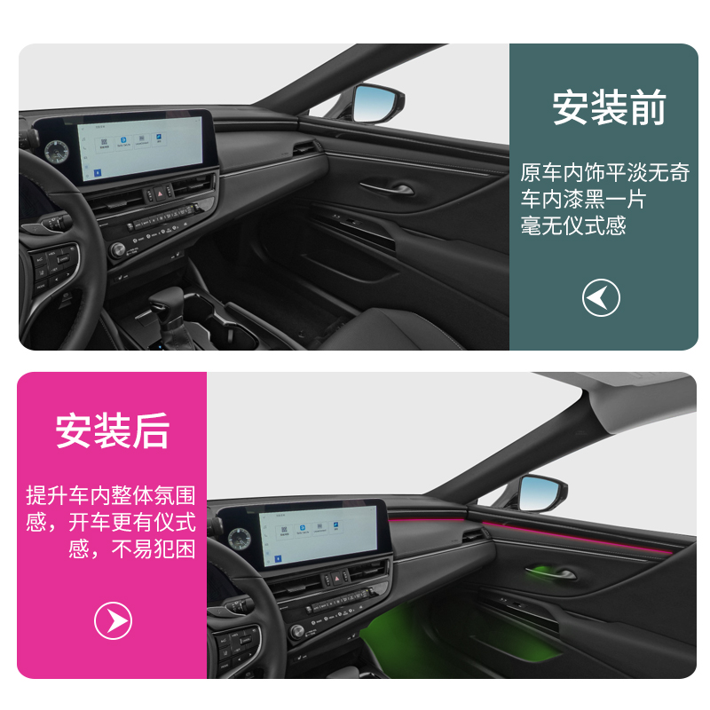 适用于雷克萨斯es200氛围灯专用RX/NX车内动态光影气氛灯无损改装-图2