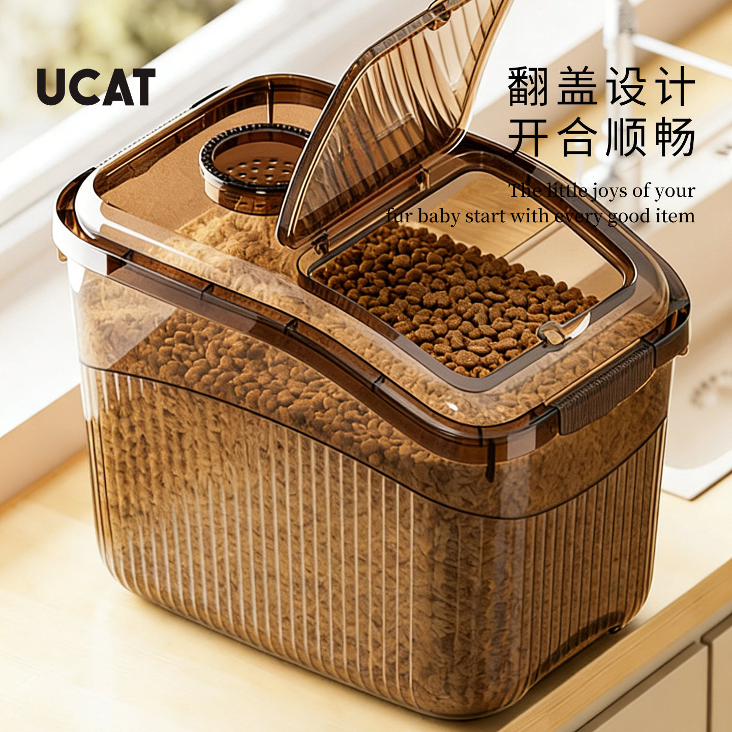 ucat宠物粮食猫粮储存桶密封防潮狗粮桶密封桶 | 赶曼,淘宝优惠券,粉丝福利购,淘宝优惠卷
