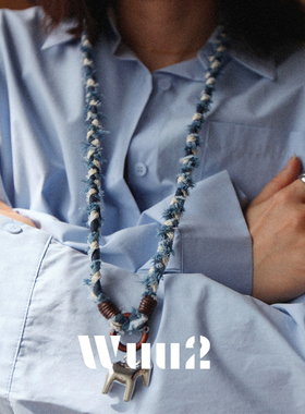 Wuu2不羁的小马牛仔编织项链