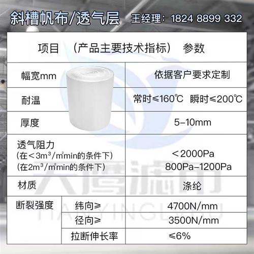 透气布空气斜槽帆布透气层布斜槽滤布气化布水泥厂斜槽布定做尺寸 - 图1