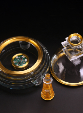 藏式水晶七色变光白八大佛塔尊胜塔吉祥塔菩提家用摆件八吉祥装物