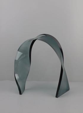 现代简约透明飘带书房售楼部样板房卧室客厅家居玄关软装饰品摆件