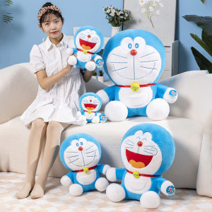 正版哆啦A梦公仔机器猫玩偶叮当猫娃娃蓝胖子抱枕毛绒玩具礼物女