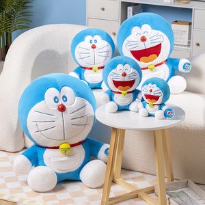 正版哆啦A梦公仔机器猫玩偶叮当猫娃娃蓝胖子抱枕毛绒玩具礼物女