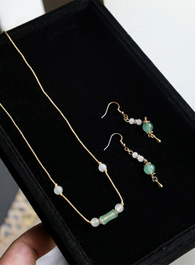 无忧渡半夏同款项链耳饰宋祖儿汉服同款锁骨链古风简约百搭项链