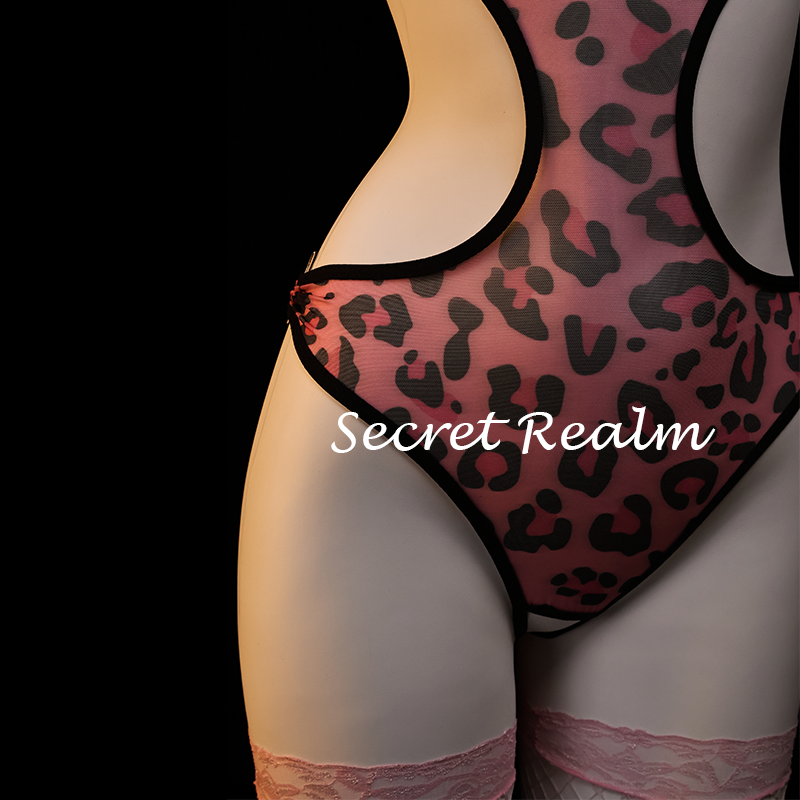 秘境「做你的猫」性感女仆cos制服套装镂空透视豹纹纯欲睡衣qqny - 图1