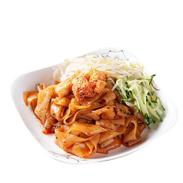 现做鲜发豫昊祥香辣红油麻酱凉皮280g*7袋宽面皮开袋即食速食夜宵 - 图3