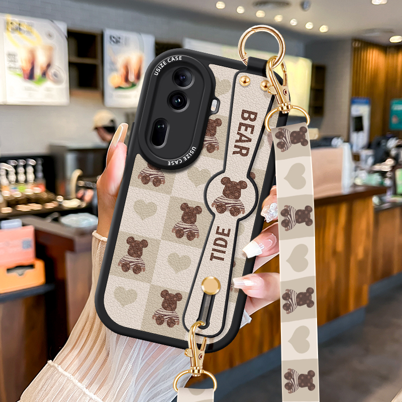 Lanyard Internet celebrity trendy brand violent bear OPPO mobile phone case
