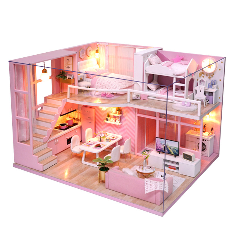 diy小屋小女孩学生公主手工玩具 智趣屋团克过家家玩具