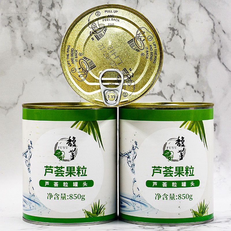 馥芋糖水芦荟粒罐头850g库拉索芦荟果肉粒奶茶甜品原料食用芦荟丁-图1