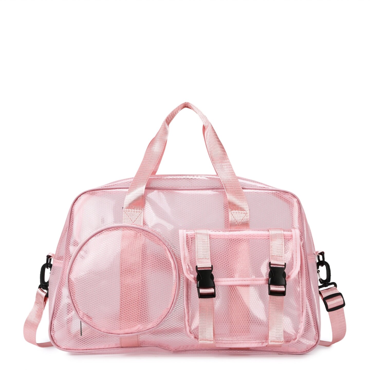 Large capacity waterproof travel bag visible jelly storage bag