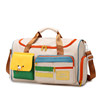 Contrast color dopamine travel bag short-distance women's large-capacity portable luggage storage bag student yoga sports fitness bag