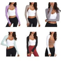 Labies Protection Clothing Womens Yoga Shrug Crop Tops Open