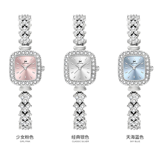 DOM联名JM坚守139道工序轻奢ins风满钻女表