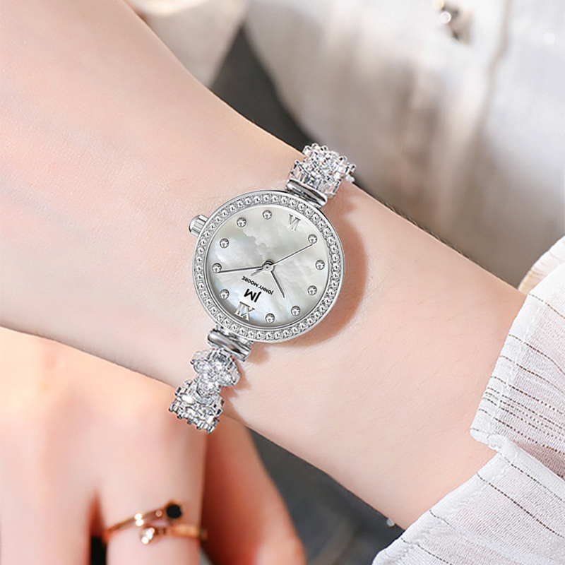 DOM腕表 坚守139道生产工序 镶钻孔雀绿石英女士腕表G-1279G s