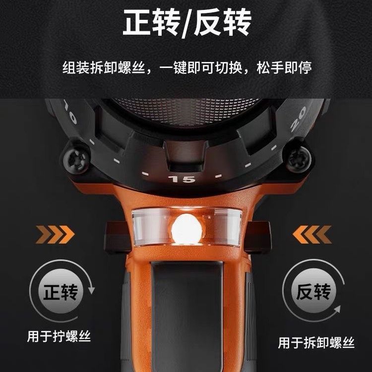 1m无刷锂电钻充电式家用多功能手电钻转冲击手枪钻工业级 - 图1