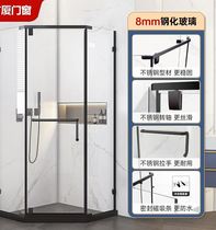 Extremely narrow shower room dry and wet separation glass door toilet partition bath room sauna shower cool bathroom