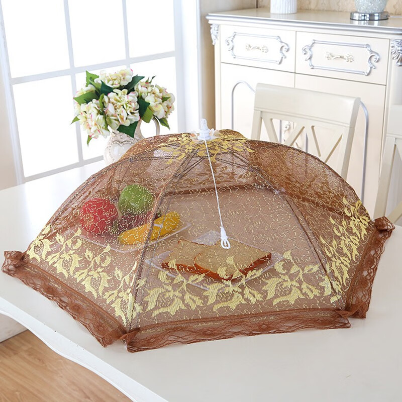 可折叠圆形方形餐桌盖饭菜罩食物罩罩子剩菜纱罩盖碗罩子 - 图2