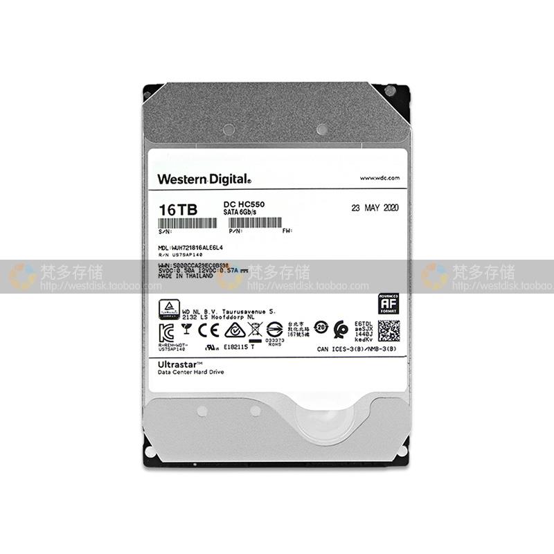 /HC550 WUH721816ALE6L4 16TB7.2K SATA3氦气企业级硬盘16T - 图1