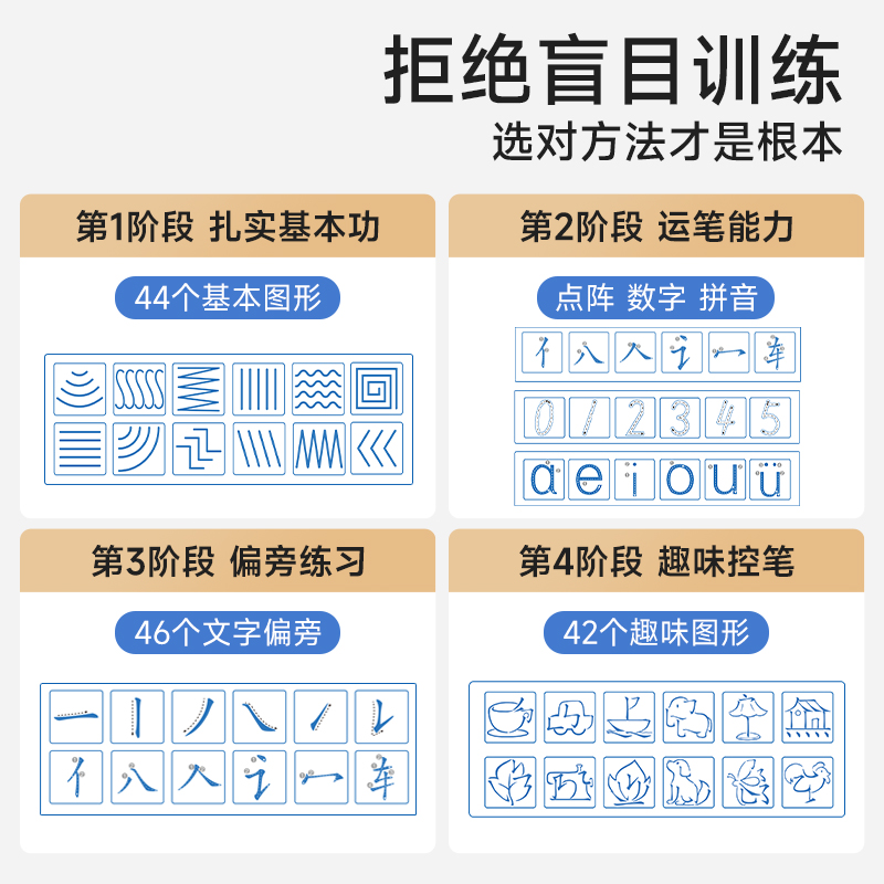 时光学小学控笔专项训练大全 小学生字帖全套6本 配套同步训练视频教学 0基础学习 打造练字根基 数字趣味点阵基础专项训练大全 - 图1