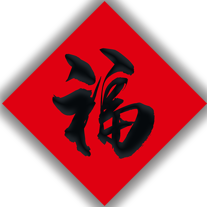 福字大门贴纸2024春节新年龙年春对联家用手写书法福子定制大礼包