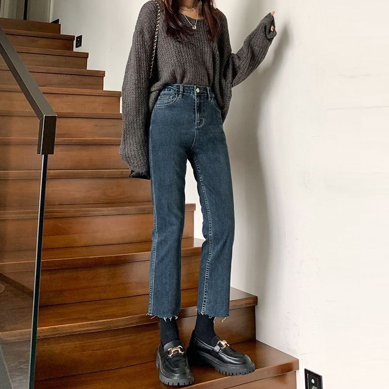 加绒加厚显瘦显高弹力小脚保暖牛仔裤女