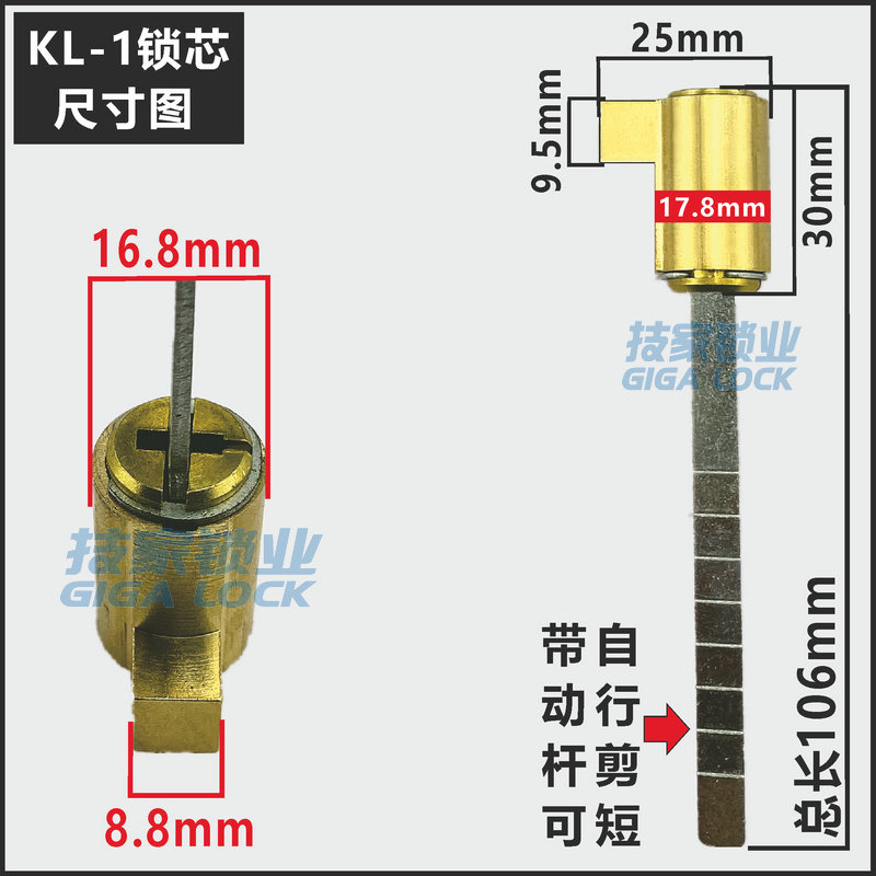 适用HBS海贝斯锁芯指纹锁智能锁锁心HAIBEISI带尾巴电子门锁锁头 - 图0