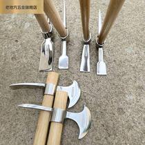 Stainless Steel Outdoor Pick Axe Steel High Hardness Digging Tree Root Shoots Small Sheep Pick Portable Ice Pick Cross Pick Heads Little Ocean Pick