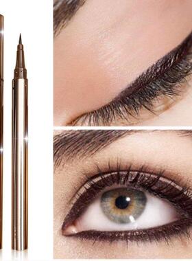 防水黑蓝紫色咖啡棕彩色防水眼线液笔 持久不晕染软细头粗硬头