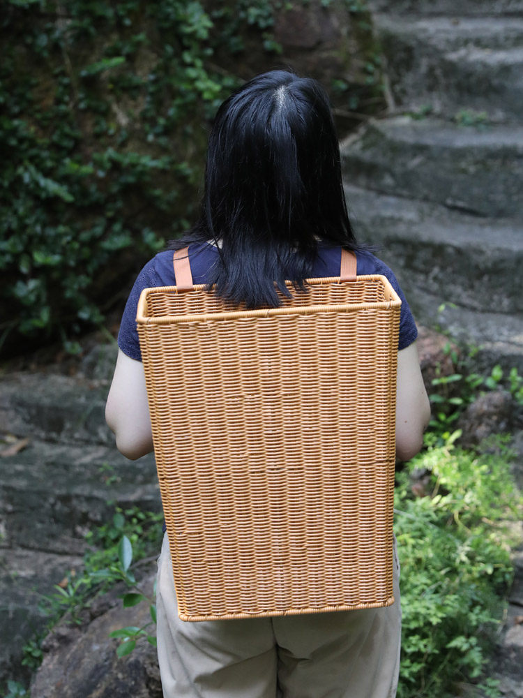 闲储塑编方形储物桶成人大山背篼耐用采摘农物赶集多用收纳背篓,淘宝优惠券,粉丝福利购,淘宝优惠卷