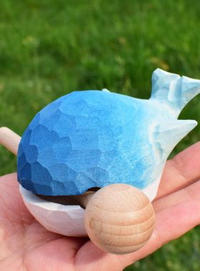 工位情绪稳定器木雕木鱼