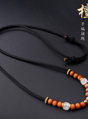 佛牌绳泰伽文玩钛钢方弹簧扣绳