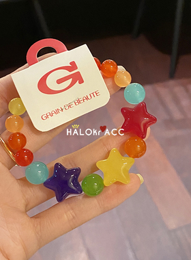 HALOkrACC韩国荧光花花手链