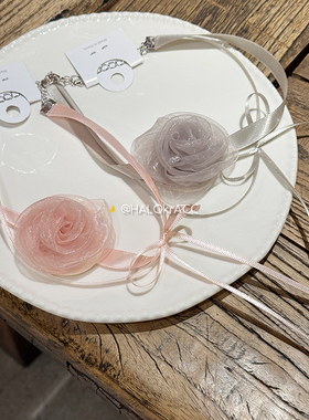 HALOkrACC韩代张元英玫瑰颈链