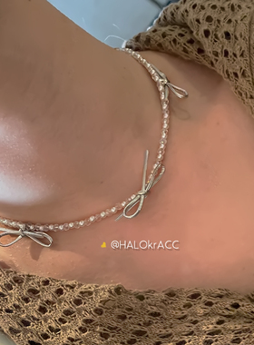 HALOkrACC韩代三银飘带项链