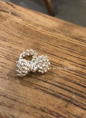 HALOkrACC韩代ins银串珠戒指