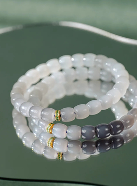 范语 · 和田玉烟紫直切手串 18K金 FF2583094