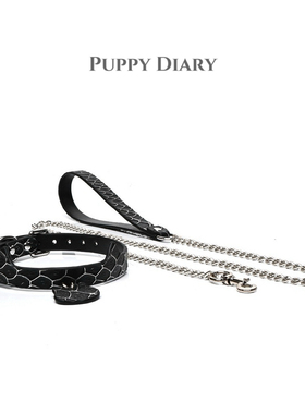 Puppy*真皮项圈女猫咪choker挂牌定制刻字情侣项链颈链牛皮