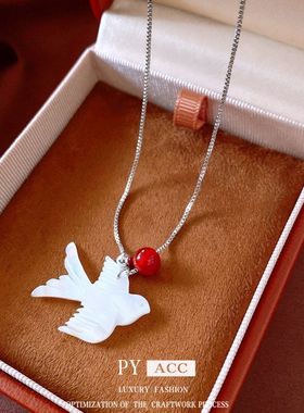 轻奢小众燕子休闲贝壳中国风项链