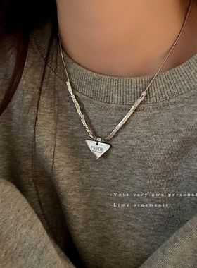 嘻哈甜链设计感钢小方块酷风项饰