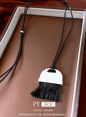 简约vintage流苏项链休闲百搭小